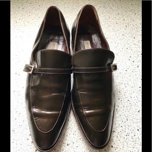 Emporio Armani Brown Leather Loafers